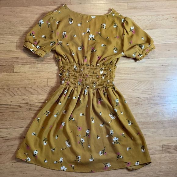 Urban Outfitters Mustard Floral Dress - Picture 8 of 8